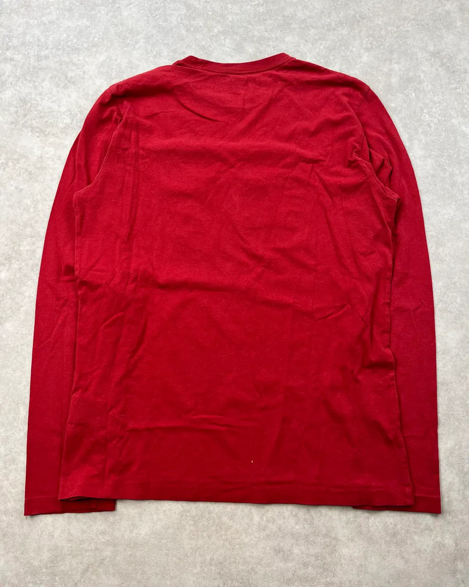 2010s Ralph Lauren Red 67 Embroidered Longsleeve T-Shirt AhLKsGL 8