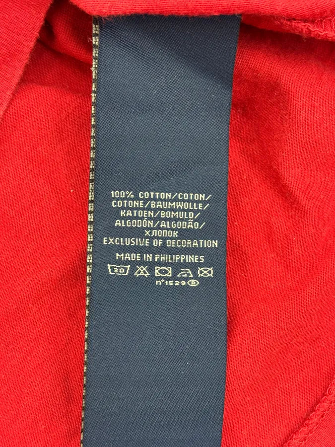 2010s Ralph Lauren Red USA Flag Embroidered T-Shirt xCVwzET 7