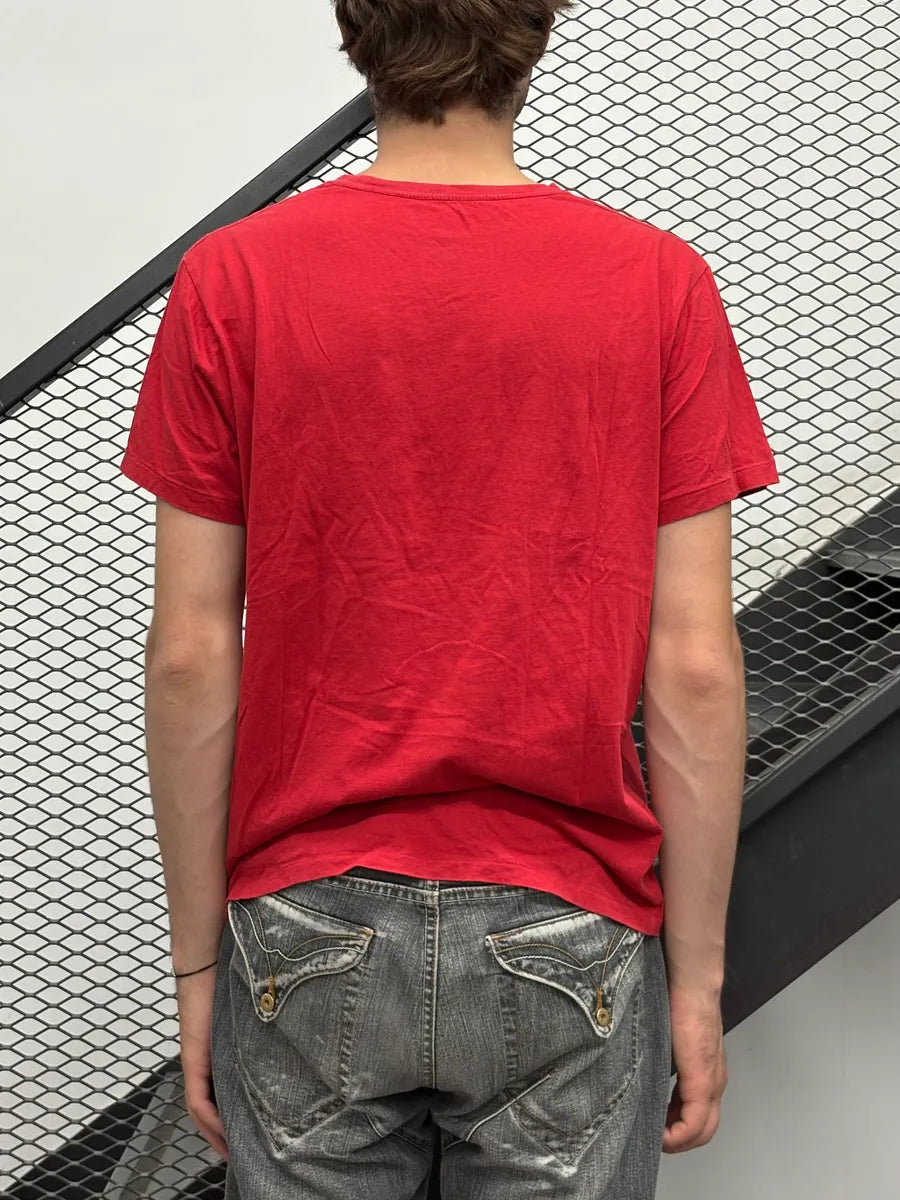 2010s Ralph Lauren Red USA Flag Embroidered T-Shirt xCVwzET 2