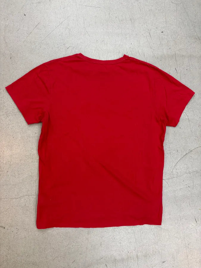 2010s Ralph Lauren Red USA Flag Embroidered T-Shirt xCVwzET 5
