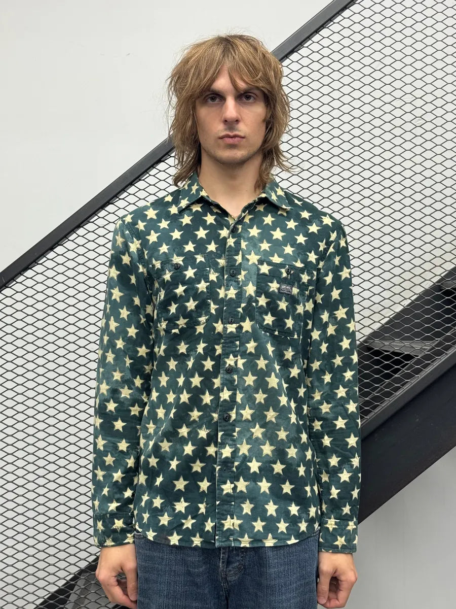 2010s Ralph Lauren Stars Blue Shirt uHlPKPb 0