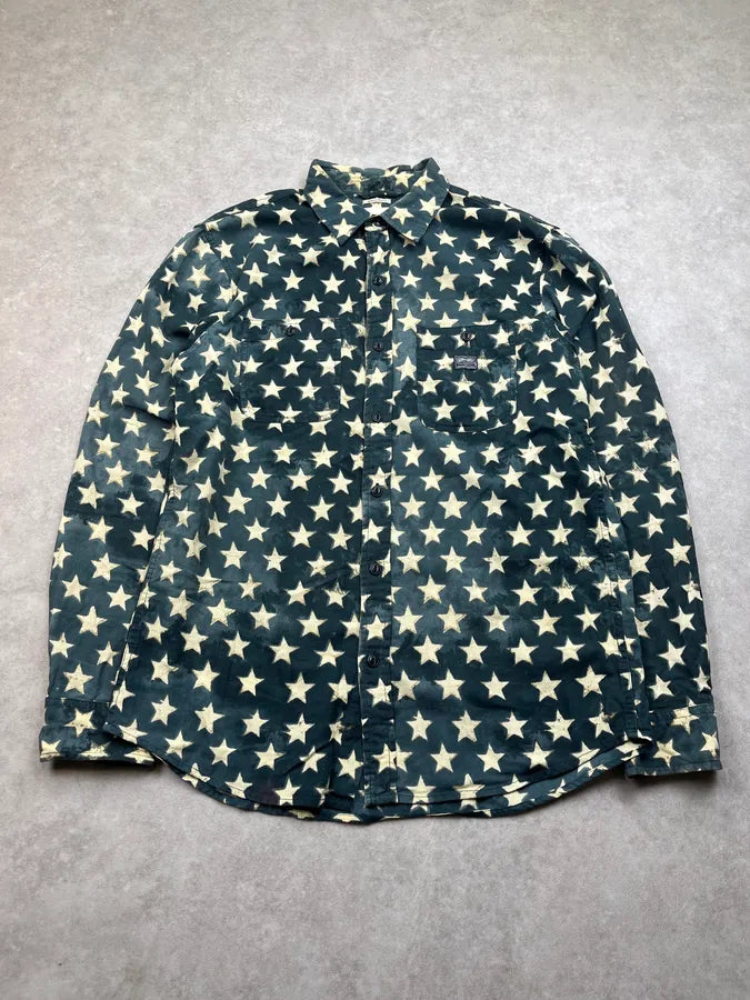 2010s Ralph Lauren Stars Blue Shirt uHlPKPb 3
