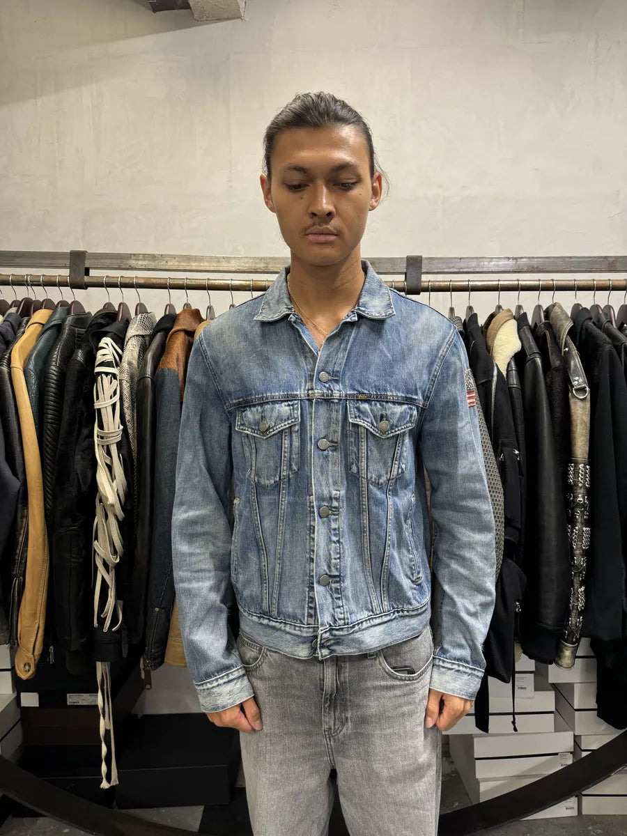 2010s Ralph Lauren USA Flag Blue Denim Jacket qMIQgdW 2