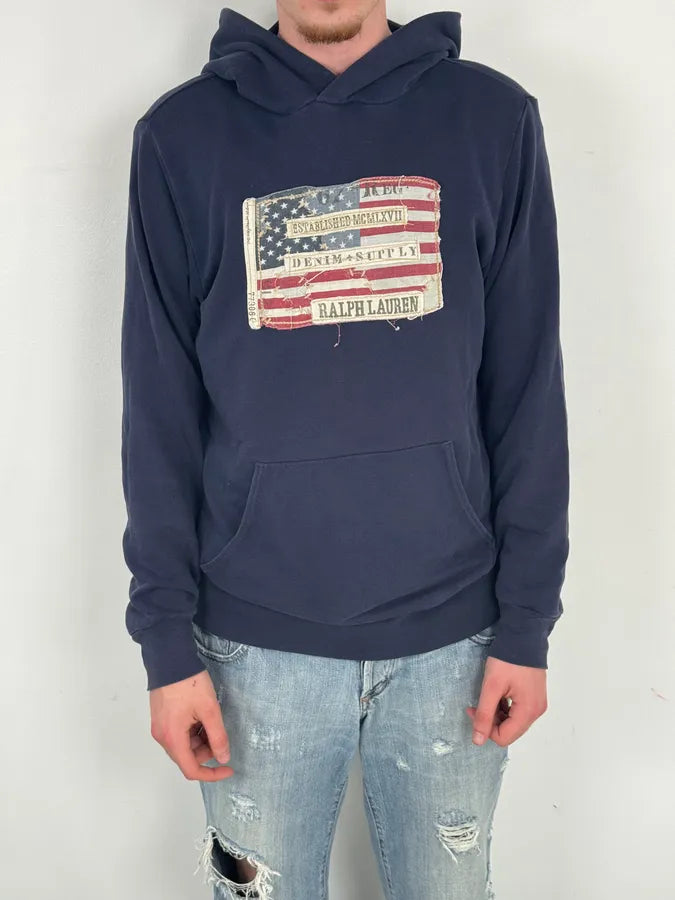 2010s Ralph Lauren Navy USA Flag Hoodie NEpvqJb 1