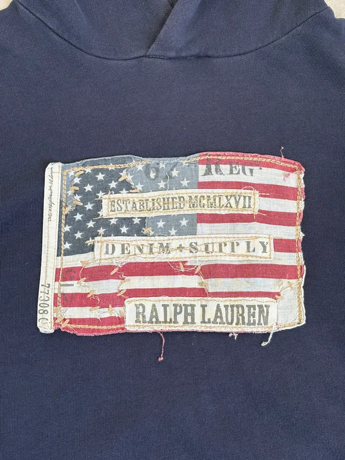2010s Ralph Lauren Navy USA Flag Hoodie NEpvqJb 7