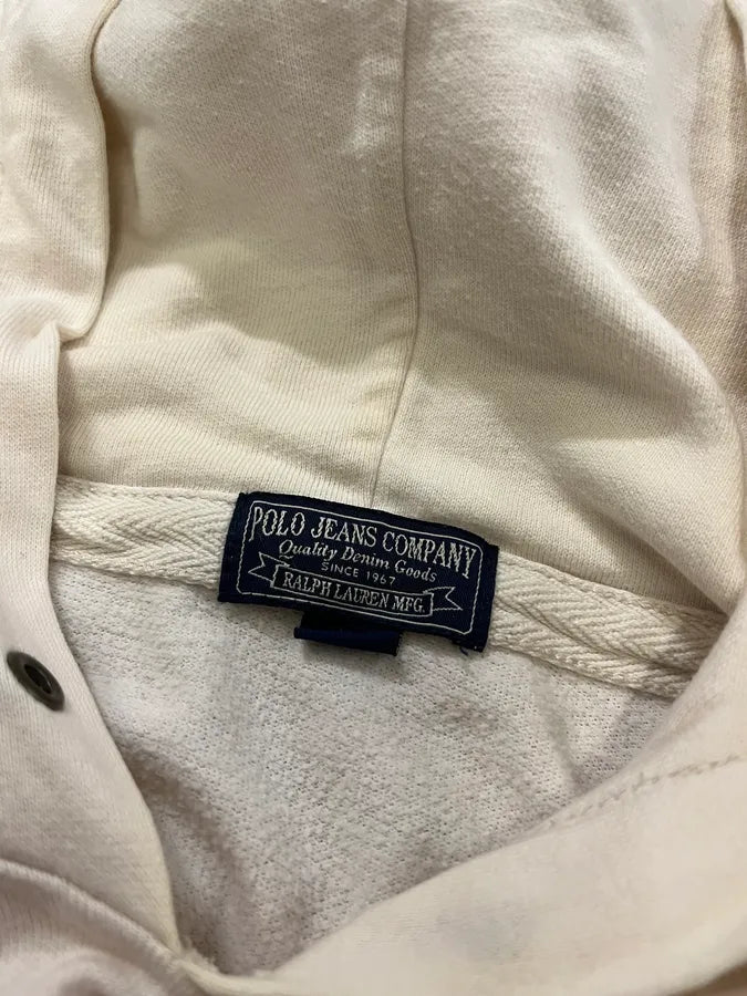 2010s Ralph Lauren USA Flag White Hoodie chdZwOf 7