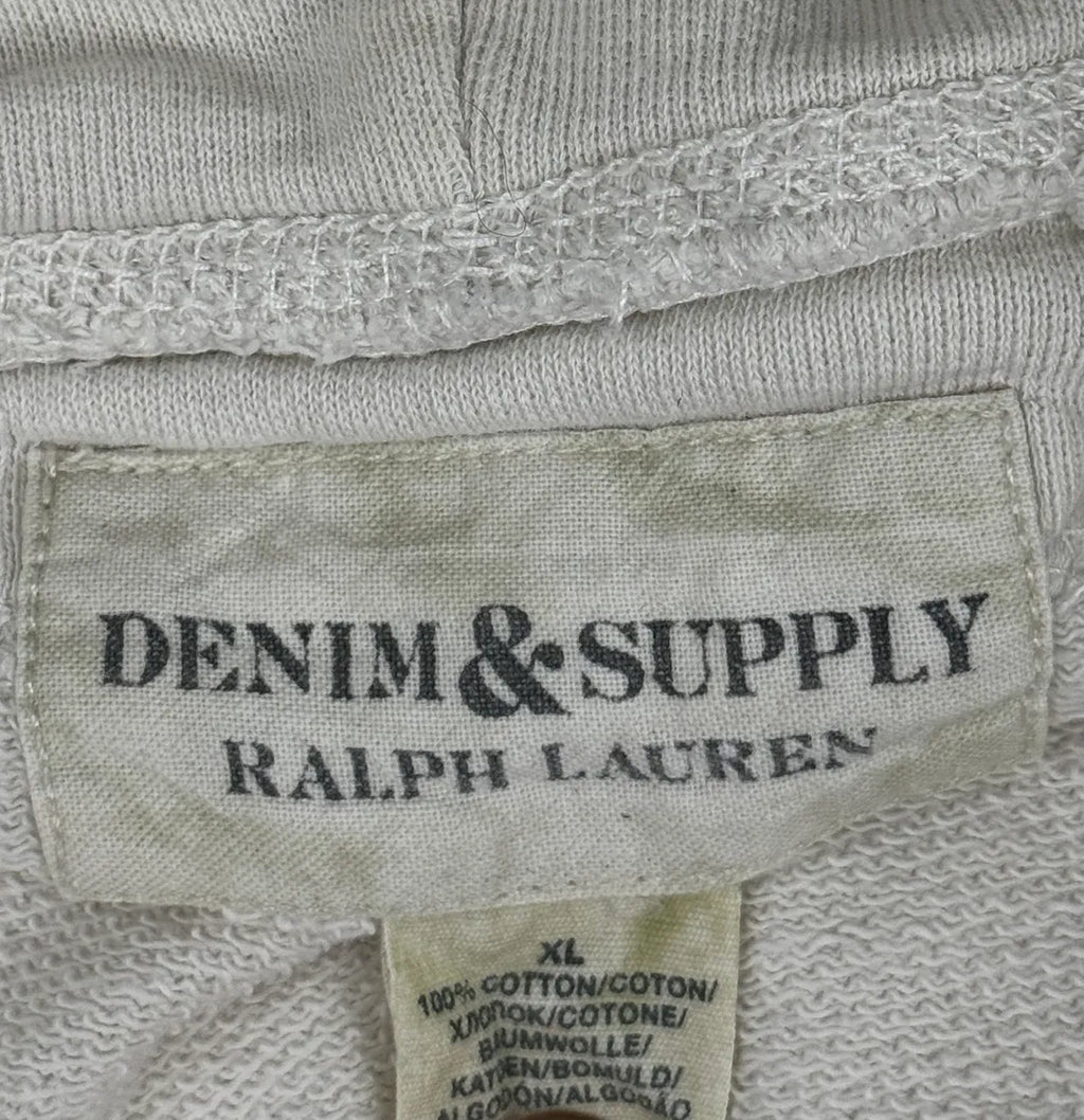 2010s Ralph Lauren White Creamy American Flag Hoodie Sweater KvxGpuw 8