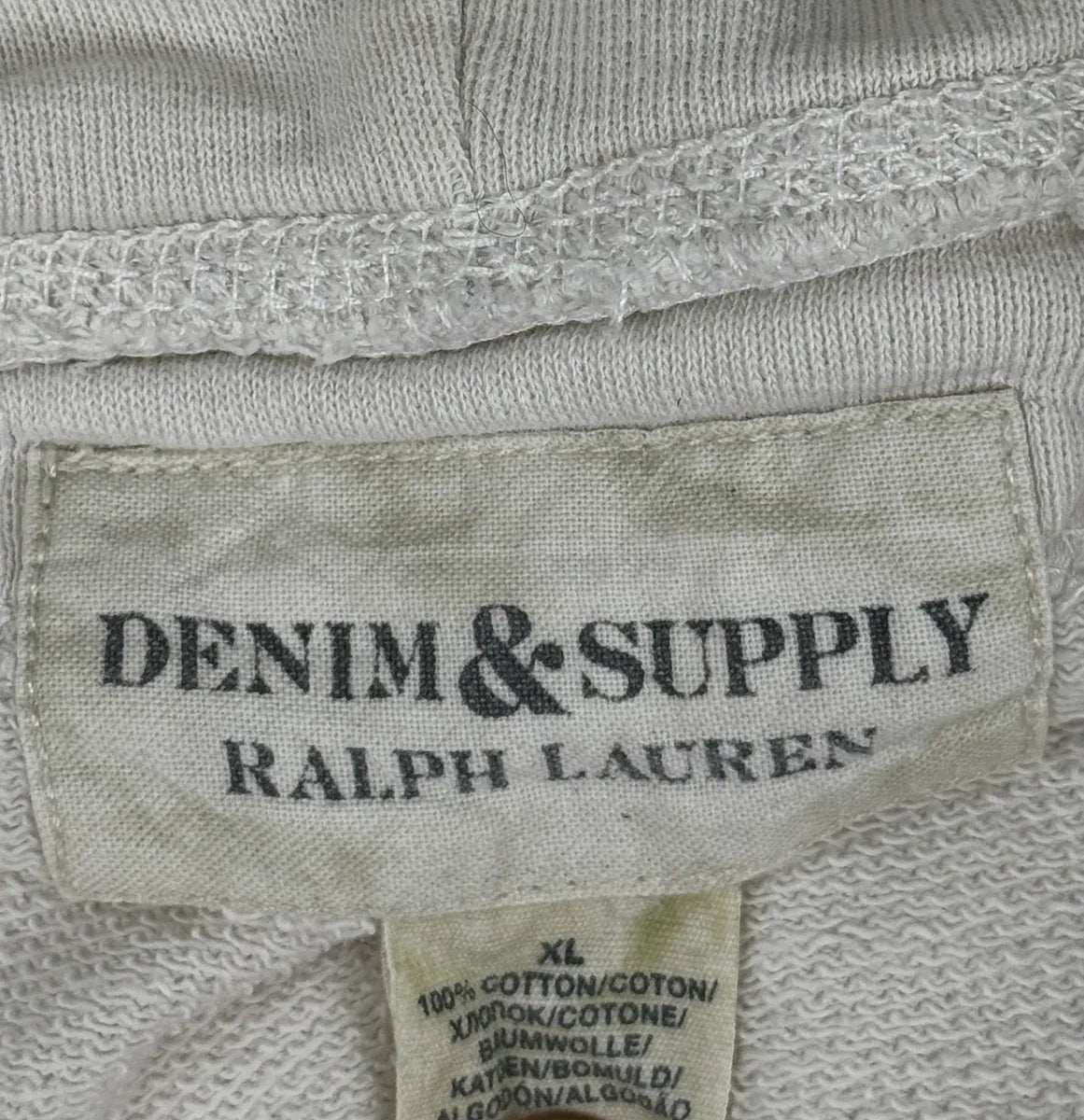 2010s Ralph Lauren White Creamy American Flag Hoodie Sweater KvxGpuw 8