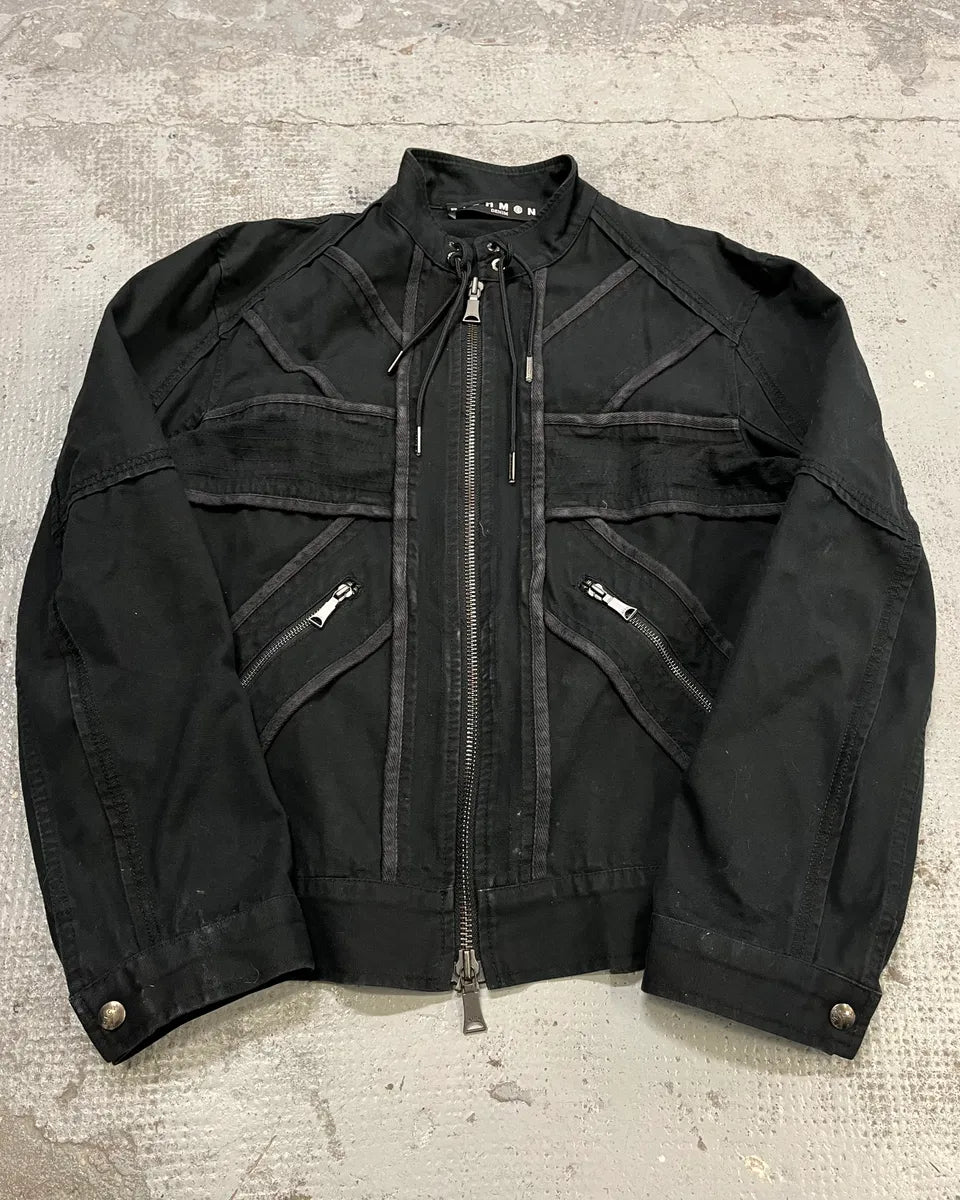 2010s Richmond Black Denim UK Flag Effect Jacket gCNmQIB 0