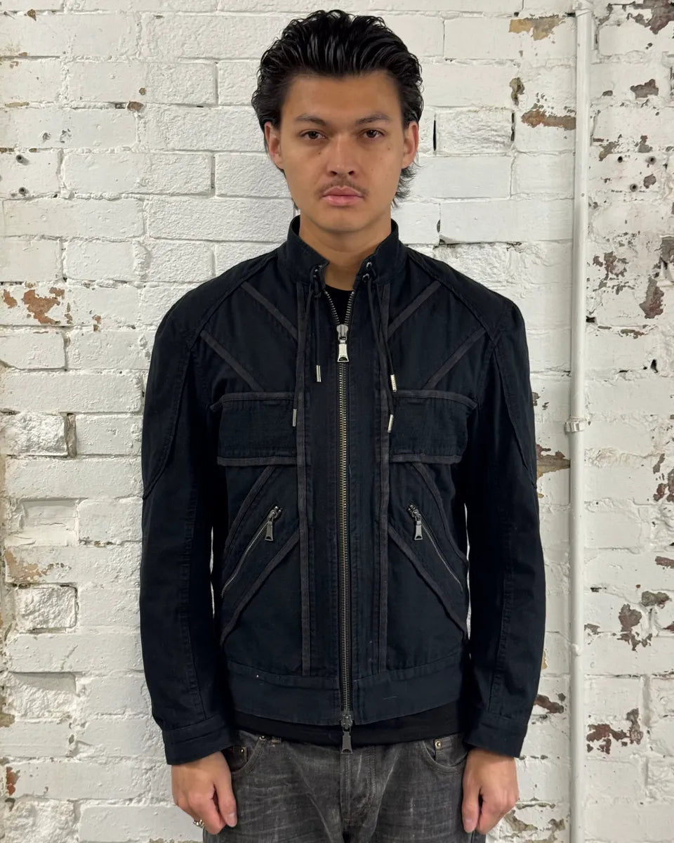 2010s Richmond Black Denim UK Flag Effect Jacket gCNmQIB 1