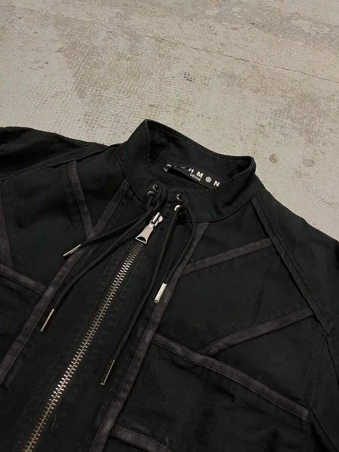 2010s Richmond Black Denim UK Flag Effect Jacket gCNmQIB 5
