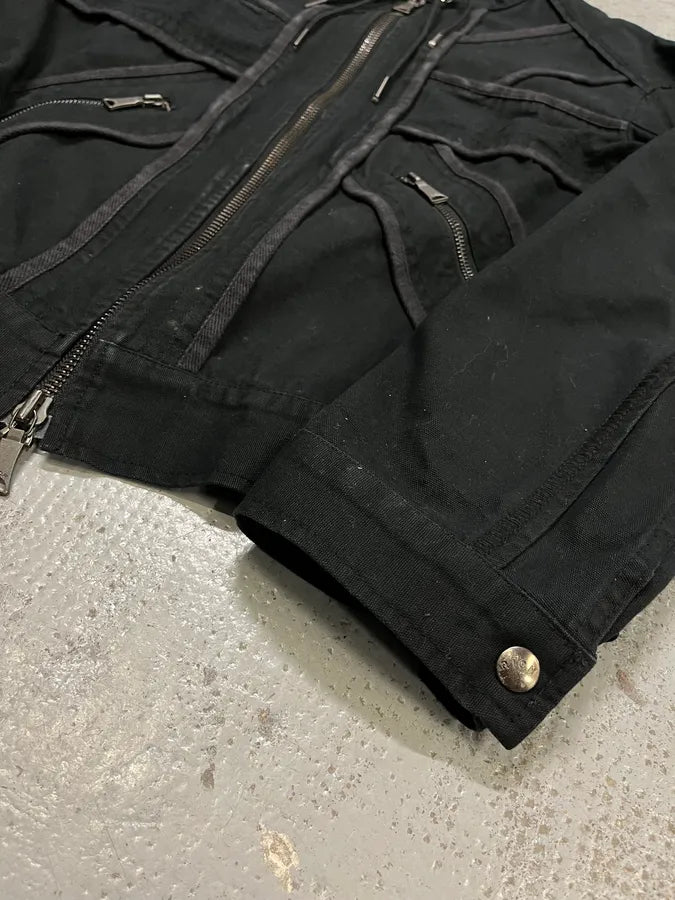 2010s Richmond Black Denim UK Flag Effect Jacket gCNmQIB 6
