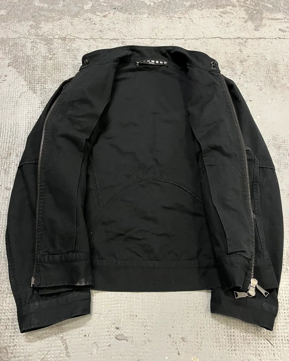 2010s Richmond Black Denim UK Flag Effect Jacket gCNmQIB 7