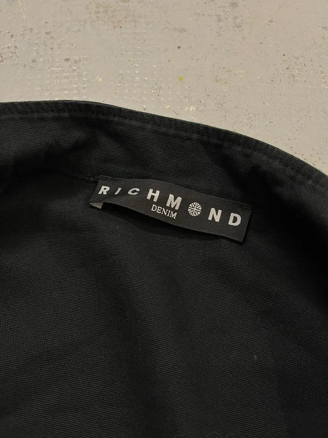 2010s Richmond Black Denim UK Flag Effect Jacket gCNmQIB 8