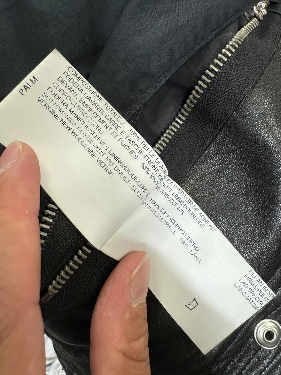 2010s Rick Owens Asymmetrical Avant-Garde Black Leather Jacket BSiuCne 7