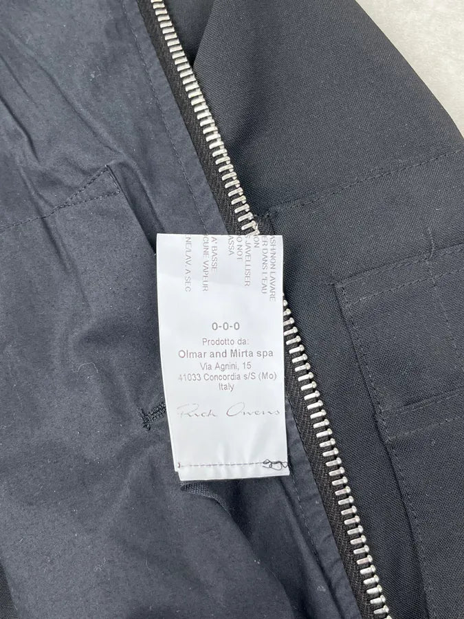 SS2015 Rick Owens Black Nylon Zip Light Jacket hCUZFBT 8