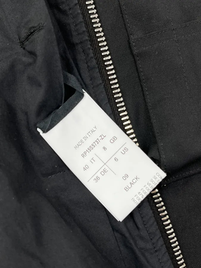 SS2015 Rick Owens Black Nylon Zip Light Jacket hCUZFBT 7
