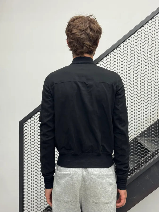 SS2015 Rick Owens Black Nylon Zip Light Jacket hCUZFBT 1