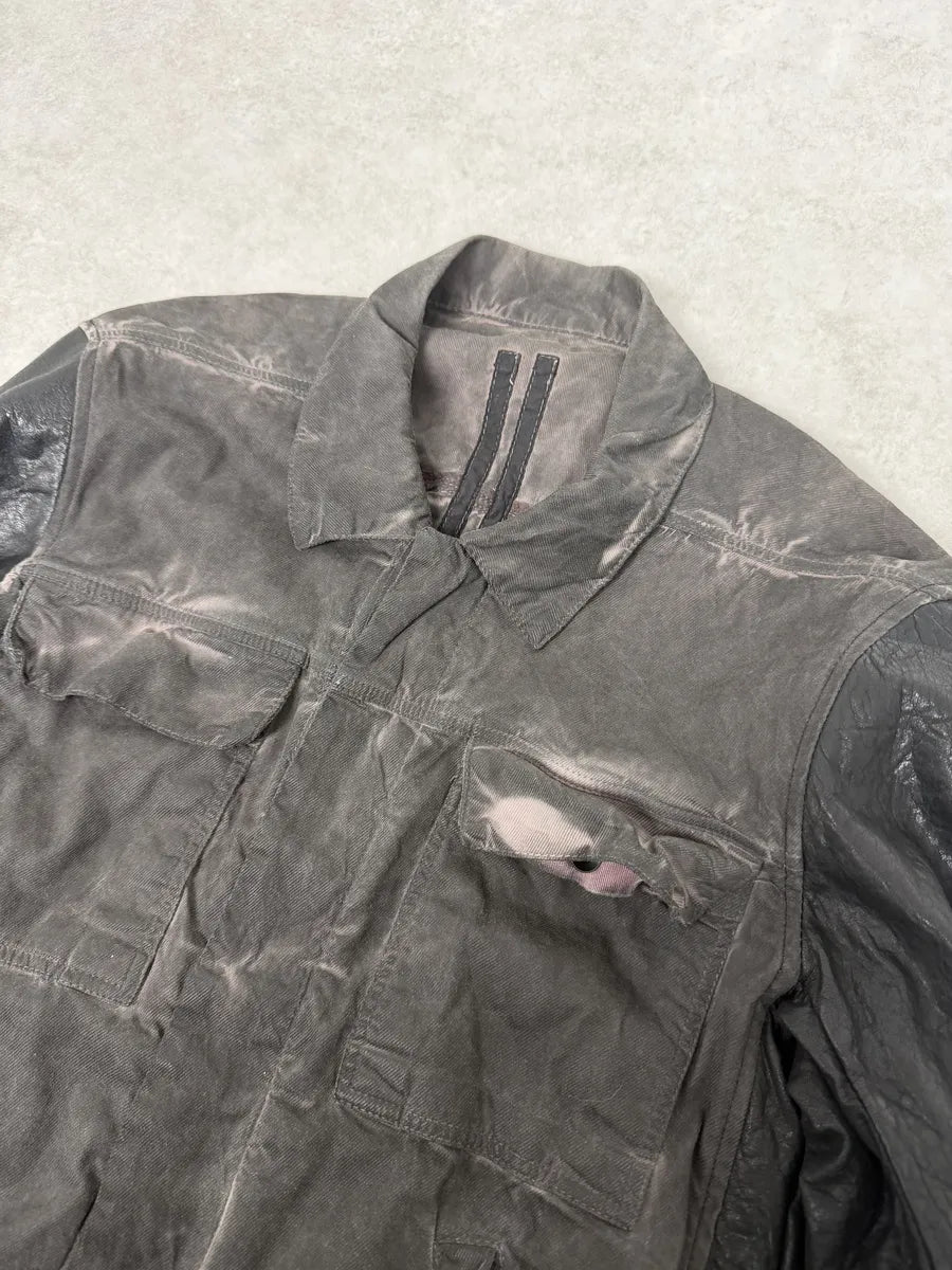 2010s Rick Owens Grey Hybrid Brut Leather Jacket bGyxqVv 10