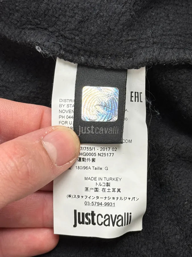 AW2017 Roberto Cavalli Black Avant-Garde Zip-up Hoodie BerHRZH 11