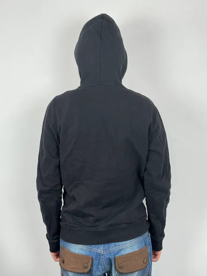 AW2017 Roberto Cavalli Black Avant-Garde Zip-up Hoodie BerHRZH 2