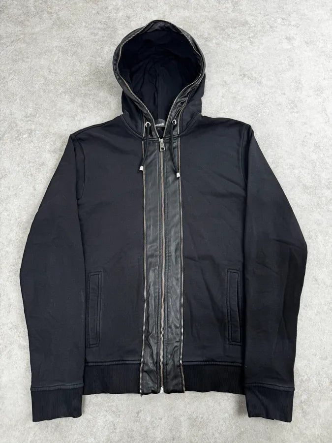 AW2017 Roberto Cavalli Black Avant-Garde Zip-up Hoodie BerHRZH 0