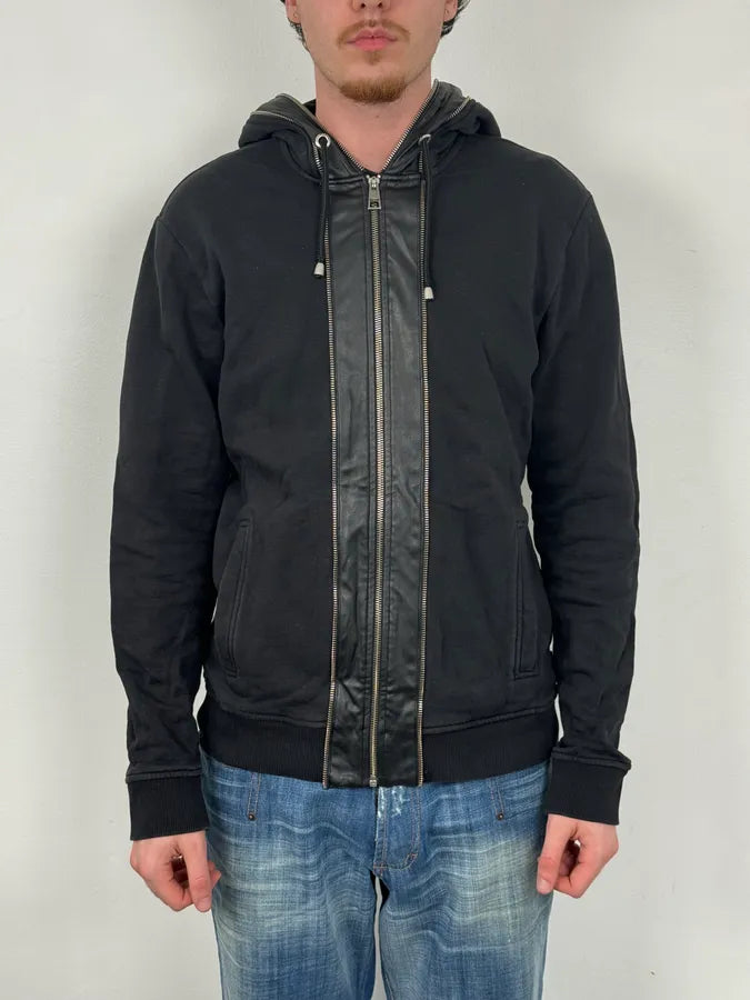 AW2017 Roberto Cavalli Black Avant-Garde Zip-up Hoodie BerHRZH 1