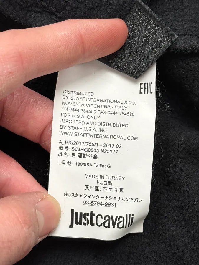 AW2017 Roberto Cavalli Black Avant-Garde Zip-up Hoodie BerHRZH 12