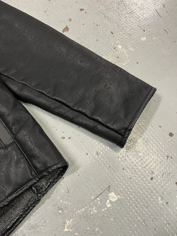 2010s Roberto Cavalli Black Leather Hooded Jacket owSfsyz 5