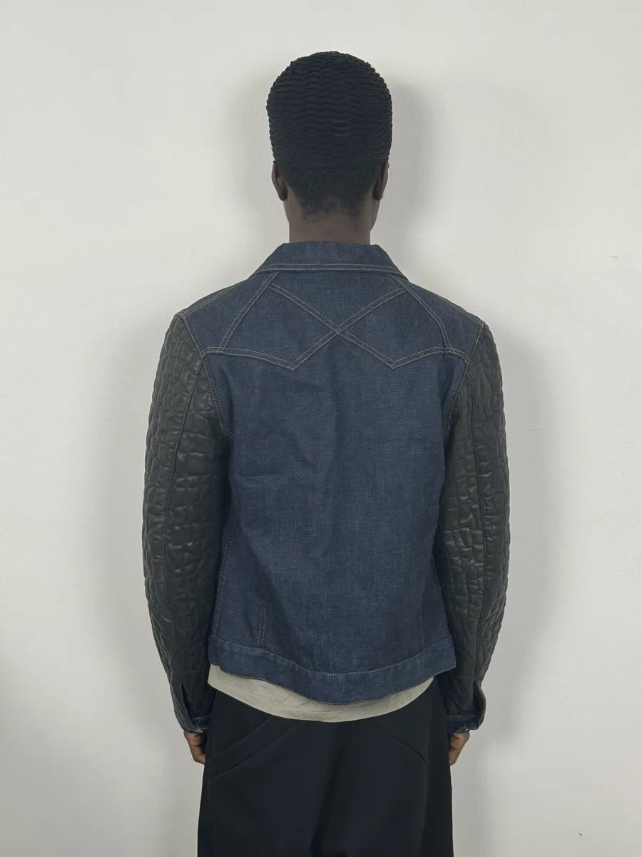 2010s Roberto Cavalli Brut Denim & Leather Premium Jacket wWwrszw 2