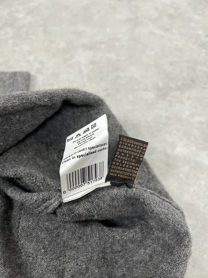 2010s Roberto Cavalli Grey & Brown Skeleton Relief Sweater mYbxauK 8