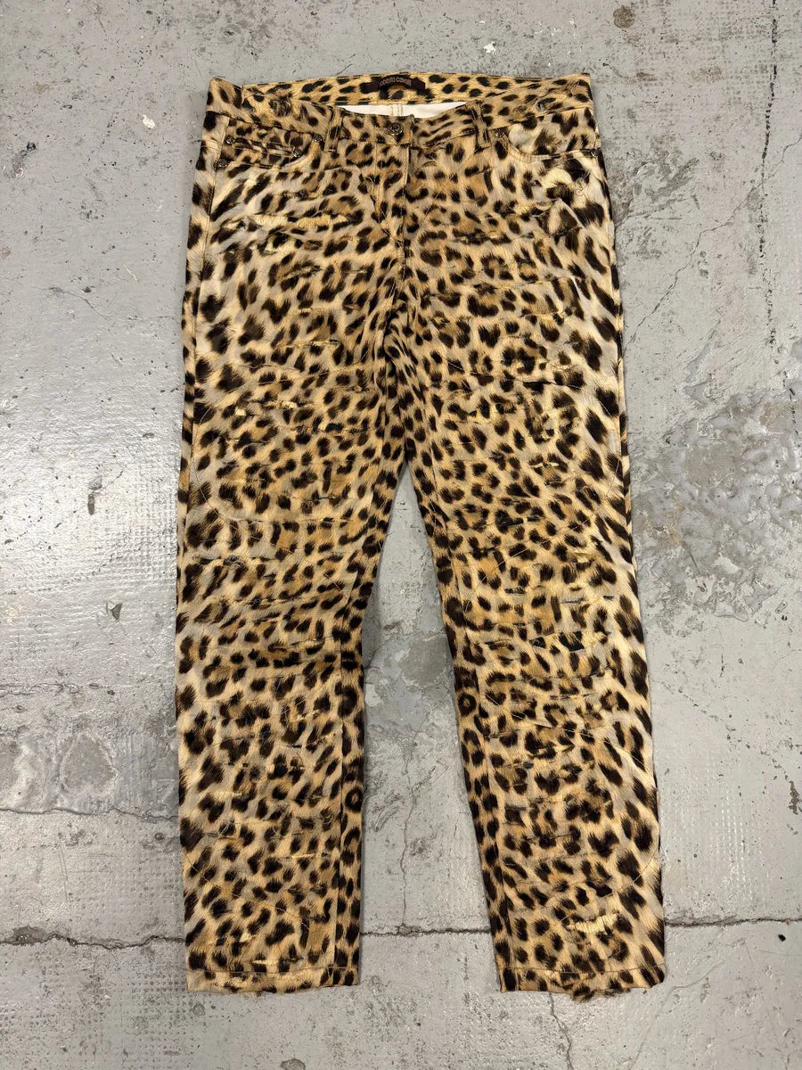 2010s Roberto Cavalli Grunge Leopard Print Pants ybJFrnl 0