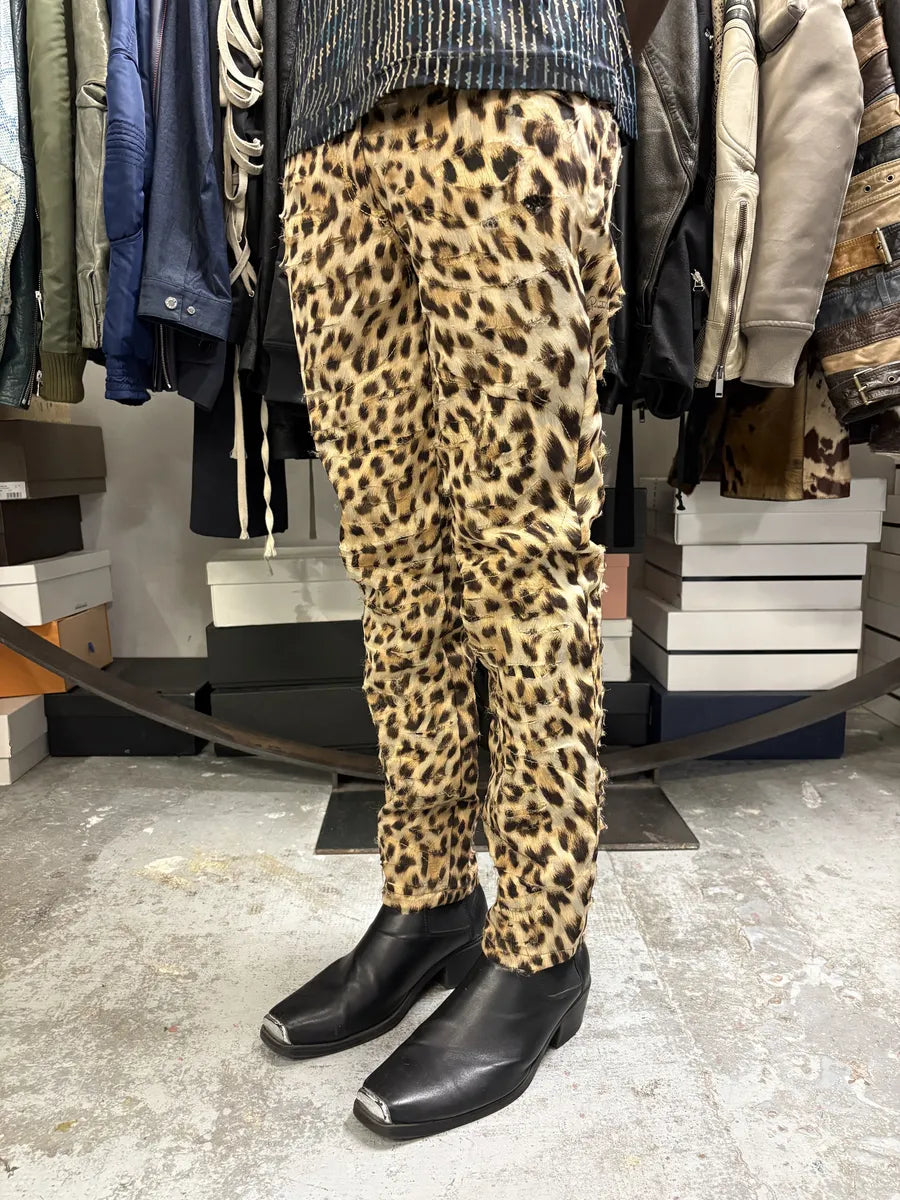 2010s Roberto Cavalli Grunge Leopard Print Pants ybJFrnl 1