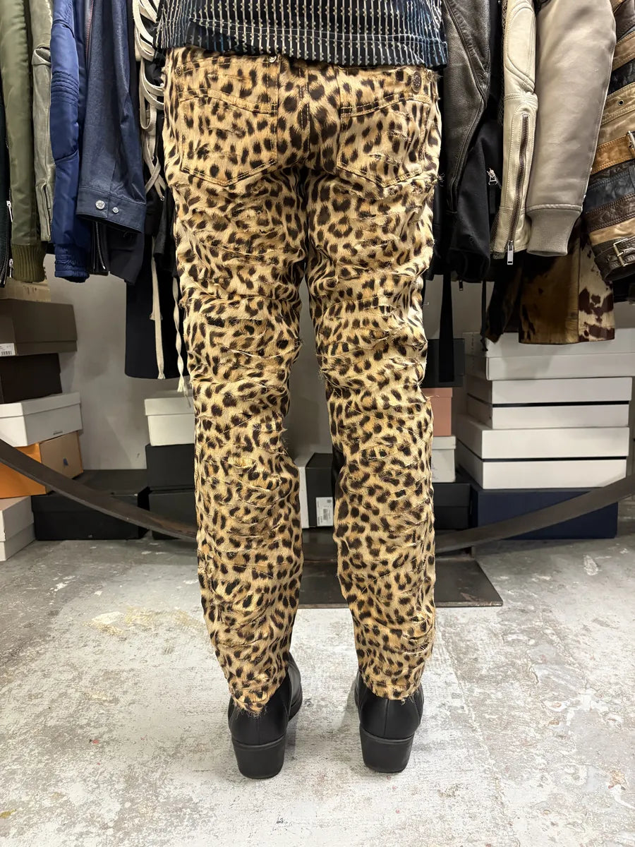 2010s Roberto Cavalli Grunge Leopard Print Pants ybJFrnl 2