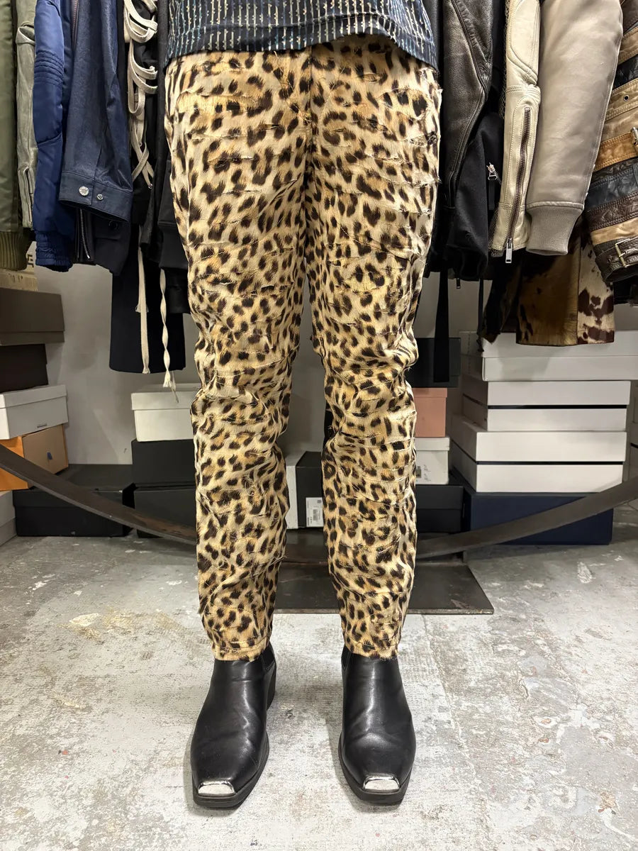 2010s Roberto Cavalli Grunge Leopard Print Pants ybJFrnl 3