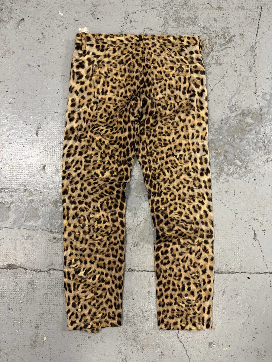 2010s Roberto Cavalli Grunge Leopard Print Pants ybJFrnl 4