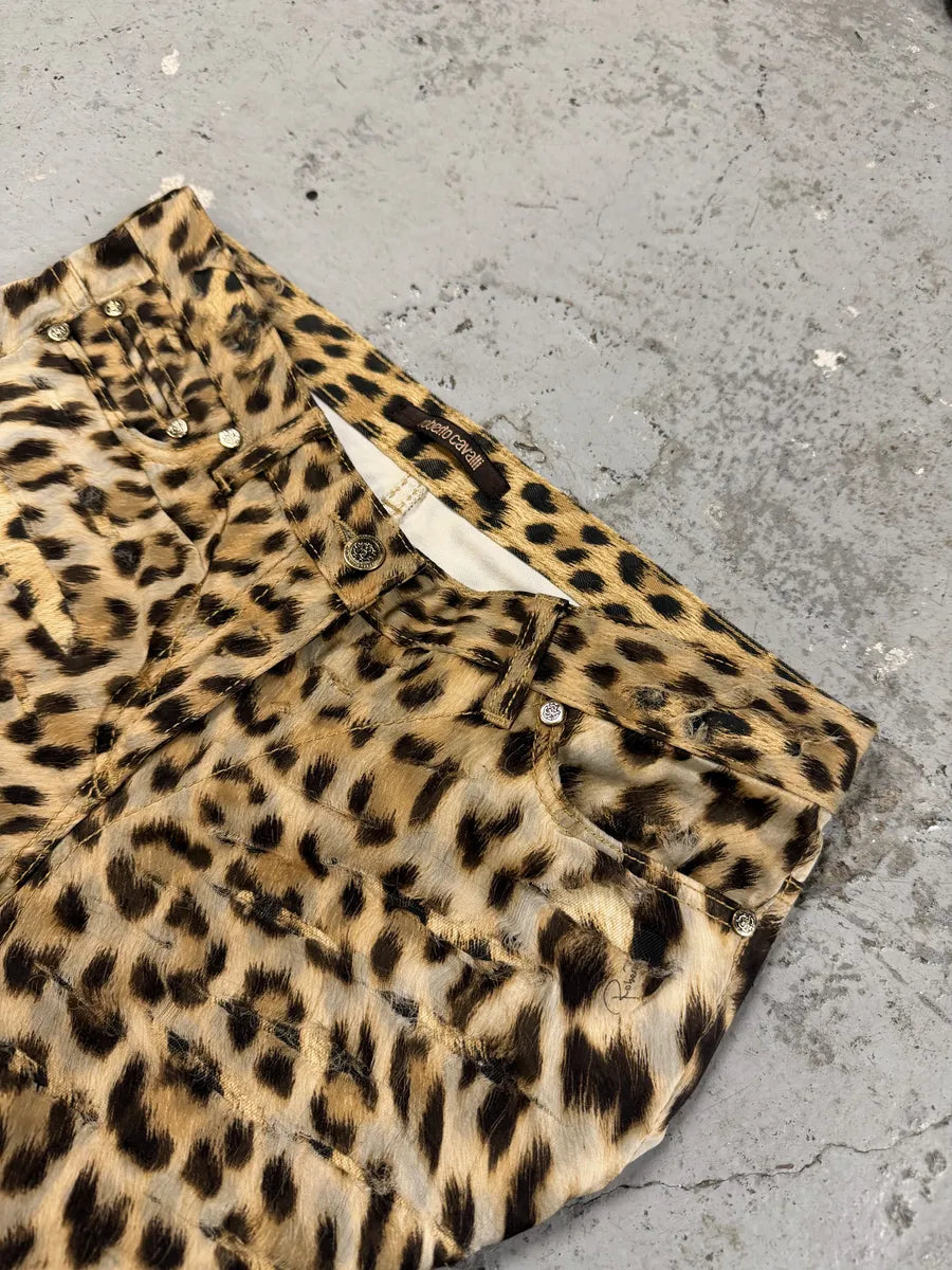 2010s Roberto Cavalli Grunge Leopard Print Pants ybJFrnl 6