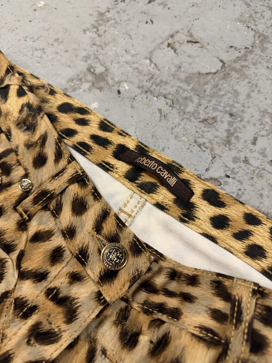 2010s Roberto Cavalli Grunge Leopard Print Pants ybJFrnl 7