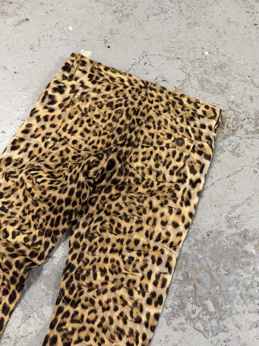 2010s Roberto Cavalli Grunge Leopard Print Pants ybJFrnl 9