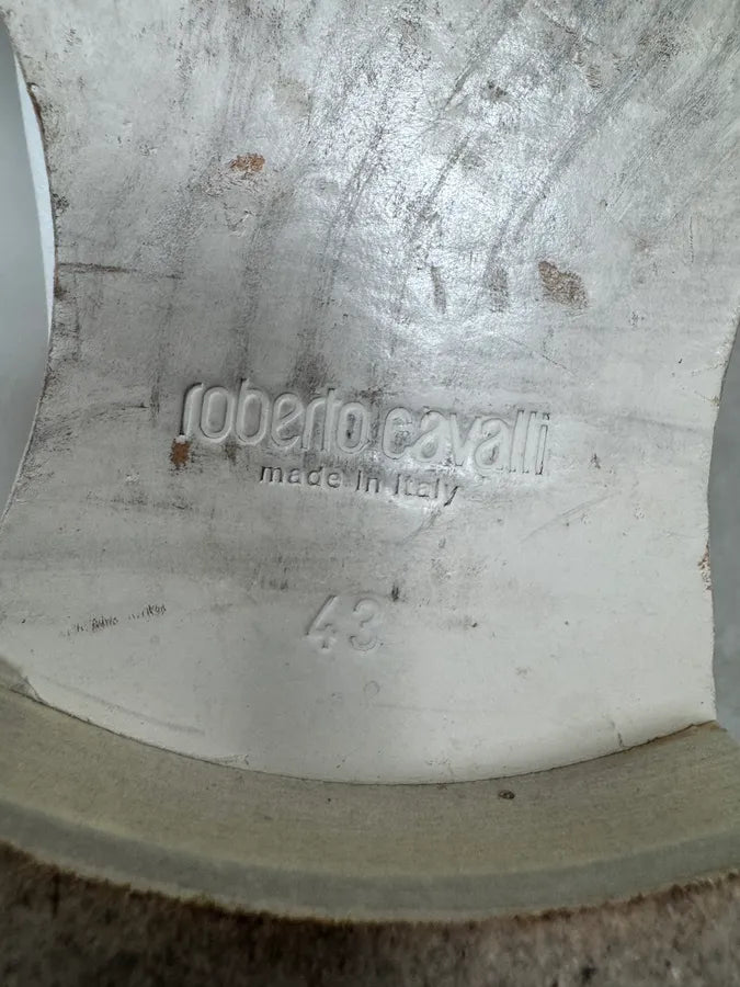 2010s Roberto Cavalli White Avant-Garde Leather Boots HdLQGkz 9