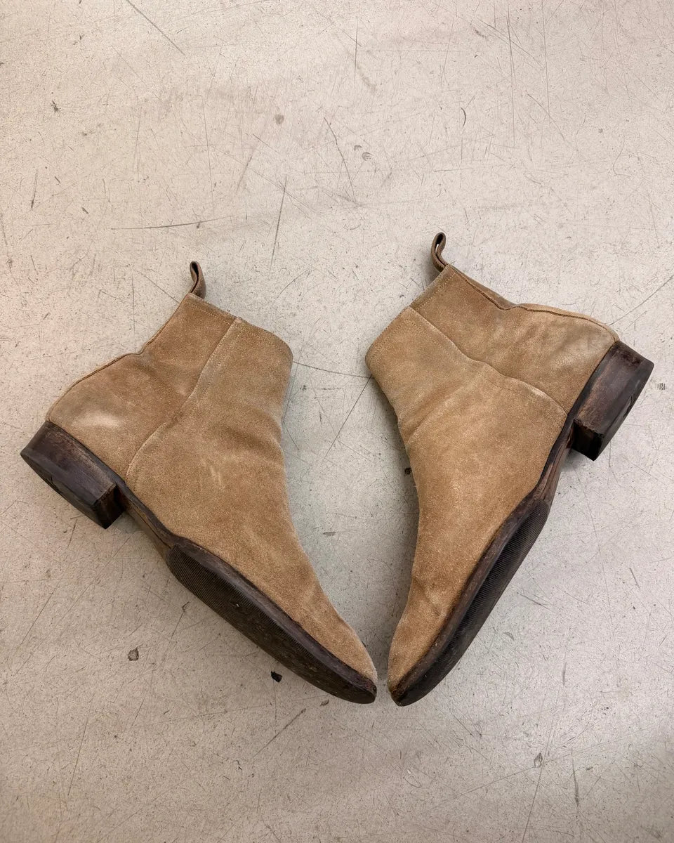 2010s Saint Laurent Beige Suede Chelsea Boots LoWUBjW 3