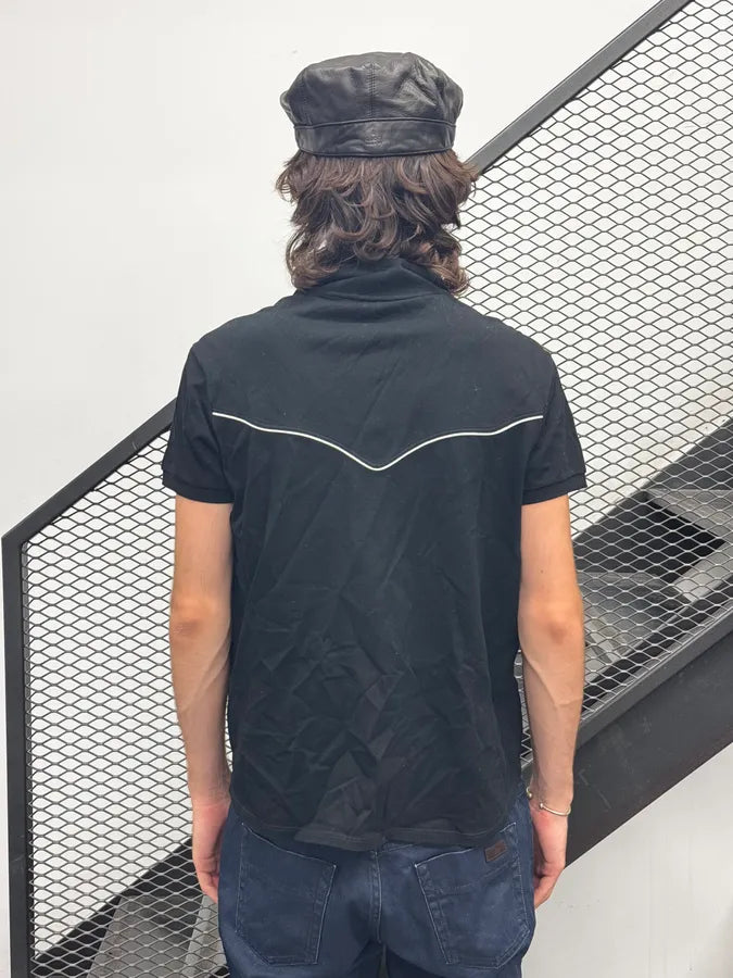 SS2014 Saint Laurent Black & White Bias Polo by Hedi Slimane wmqNHCB 3