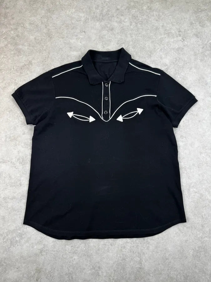 SS2014 Saint Laurent Black & White Bias Polo by Hedi Slimane wmqNHCB 0