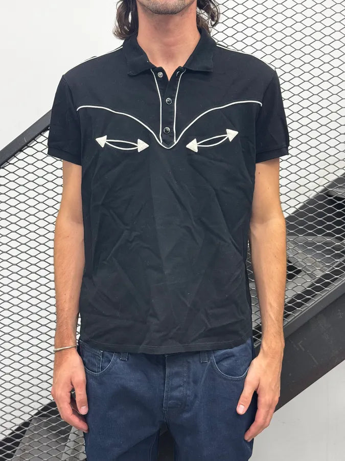 SS2014 Saint Laurent Black & White Bias Polo by Hedi Slimane wmqNHCB 2