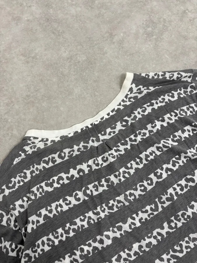 2010s Saint Laurent Black & White Leopard Striped T-Shirt by Hedi Slimane zxOXqjQ 6