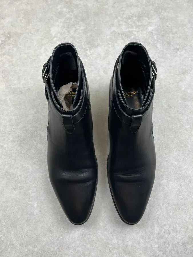 2010s Saint Laurent Black Ankle Leather Boots hYOwMKt 1