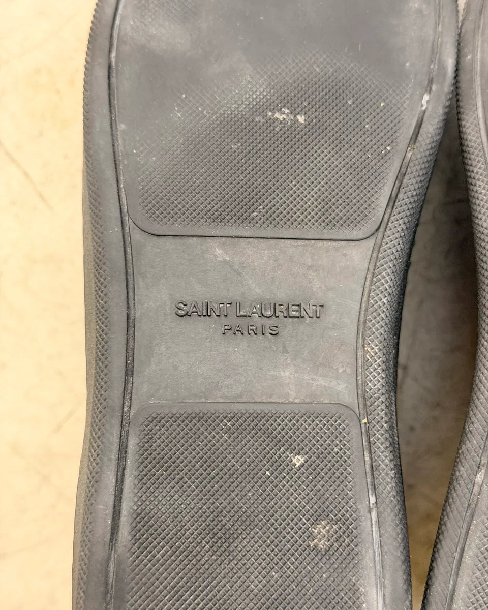 2010s Saint Laurent Black Leather Studded High Sneakers kmRuWVp 9
