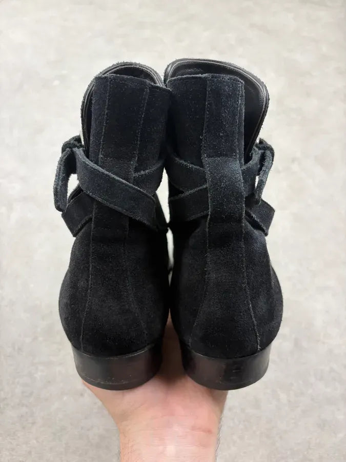 2010s Saint Laurent Black Suede Leather Jodhpur Boots epICvbU 6