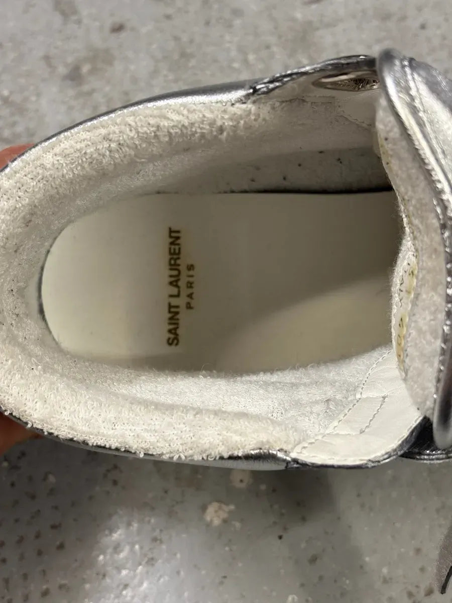 2010s Saint Laurent Lenny Silver Grey High Sneakers XxCLaNS 5