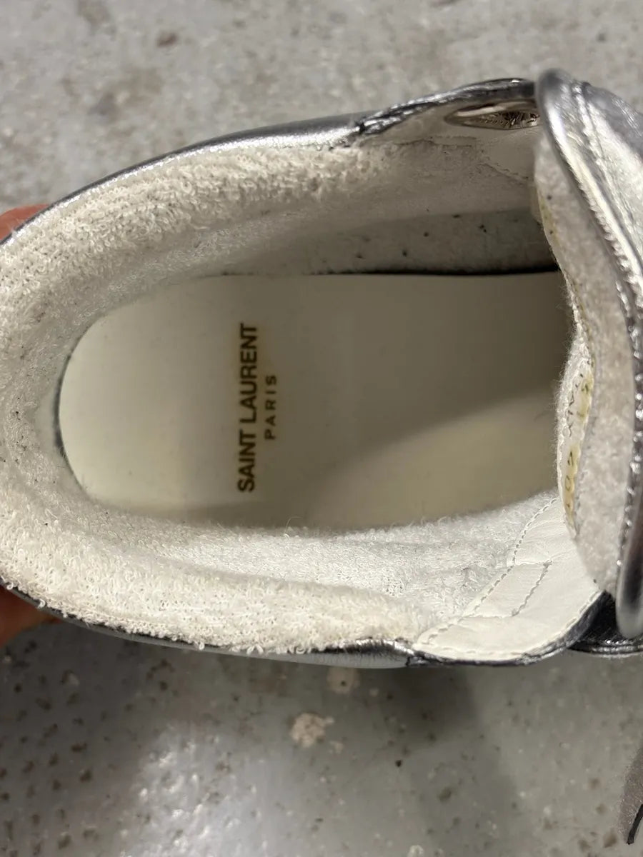 2010s Saint Laurent Lenny Silver Grey High Sneakers XxCLaNS 5